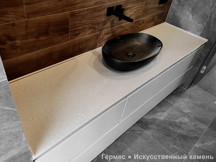 HI-MACS G117 Cappuccino Granite - Гермес столешница из искусственного камня для ванной 1.jpg